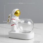 Loominguline Astronaut Klaasvaas H&uuml;dropooniline Vaik Kaunistus Taimede Vaas Kaasaskantav Moodne Lihtne Kohvik Elutuba Sukelduja Dekoratiivne gray