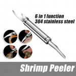 6-&uuml;hes krevetikoorija krevetiliini l&otilde;ikur Multifunktsionaalne kiire kalakaalu nuga krevettide kujundaja K&ouml;&ouml;git&ouml;&ouml;riistad K&ouml;&ouml;gitarvikud 1pcs