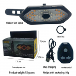 USB-taaslaetav LED-jalgratta tagatuli koos kaugsuunatulede, helisignaali ja veekindla disainiga &ouml;iseks s&otilde;itmiseks 1820 Turn Signal Light