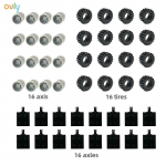 Autode rehvid Ehitusklotside komplekt DIY MOC t&auml;navamaastike ehitamiseks Stseenid Loomingulised &otilde;petlikud m&auml;nguasjad Lastele kingitused