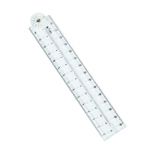 L&auml;bipaistev kokkupandav joonlaud painduv joonistusjoon sentimeetri skaala M&otilde;&otilde;tmispikkus 0-30 cm (0-12 tolli) joonise m&otilde;&otilde;tmiseks punane