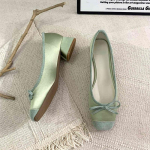 Disainer Vintage Liblika-s&otilde;lm Naiste Mary Jane Kingad Moodsad Slip-On Parteikleidi Naiste Elegantne Madala Kontsaga Kingad 35 roheline