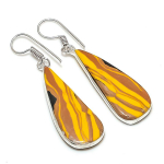 Rainbow Calsilica Handmade 925 Sterling Silver Jewelry Earring 1.89 o6y76