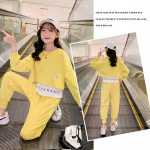 2023. aasta kevad/s&uuml;gis t&uuml;drukute Korea stiilis kaheosaline vabaaja &uuml;likond &ndash; keskmised/suured 100cm (1) kollane