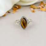 Tiger Eye 925 Sterling h&otilde;bepruun v&auml;&auml;riskivist k&auml;sitsi valmistatud ehted naistele 5