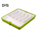 N&otilde;ude sahtlikorraldaja Sisset&otilde;mmatav S&ouml;&ouml;giriistade Hoidik BPA-vaba Suure Mahutavusega Lihtne Puhastada Laiendatav K&ouml;&ouml;gin&otilde;ude Alus roheline/valge