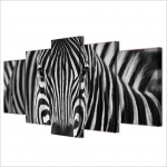 HD-prindid l&otilde;uend Kodusein Art Decor Raampildid 5 t&uuml;kki Sebra mustvalged maalid elutuppa loomade plakatid 20x35cm*2 20x45cm*2 20x55cm*1