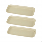 3 t&uuml;kki Taimetaldrikud Drenaaž Dekoratsioon Tilkumisalus Lillepoti Alused Riiulile beige M