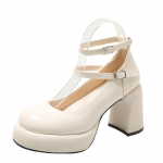 K&otilde;rged kontsad Naiste kevad s&uuml;gis pumbad Kingad Punane Must Retro Paks tald Jane Pahkluu Pandlaga Turske 34EU/CN35 punane