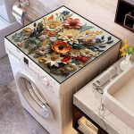 Tolmukindel 3D Lille Diatoommuda Veekindel ja Imav Libisemisvastane Matt Pesumasina v&otilde;i &Ouml;&ouml;kapi jaoks 40x50cm (Crystal Velvet)