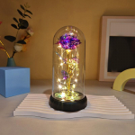 1 Komplekt Helendav Pulma Galaktika Roosi Dekoratsioon Kunstlilled LED Punane Roos S&otilde;brap&auml;eva Kingitus Roos Akr&uuml;&uuml;lkuplis Stend