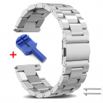 22 mm 20 mm metallist rihm Samsung Galaxy Watch 3 jaoks Huawei GT2/Amazfit GTR roostevabast terasest k&auml;ev&otilde;ru k&auml;ev&otilde;ru Samsung Watch 4 jaoks 20mm h&otilde;be