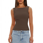Women's Fashion Casual Slim Sleeveless Bottoming Shirt Outerwear Top XS