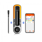 Traadita Bluetoothi liha termomeeter Digitaalne liha termomeetri sond koos rakenduse ja LCD-ekraaniga Reaalajas j&auml;lgimine BBQ ahju suitsuahju jaoks