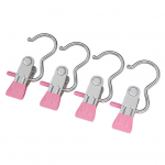 4 tk Multifunktsionaalne pesul&otilde;ks metallist konksuga tuulekindel libisemisvastane j&auml;lgedeta tugeva haardega Raske vastupidav sokkr&auml;tikum&uuml;ts aluspesu pesu riputus hall