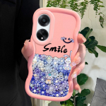 V&auml;rvitud muster Big Wave Edge pehme silikoon materjal Macaron telefoni &uuml;mbris p&otilde;rutuskindel kaitsev kummist &uuml;mbris OPPO Reno Realme jaoks OPPO A57 4G roosa