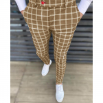 Meeste moodne veniv kleit p&uuml;ksid Slim Fit ruudulised p&uuml;ksid &auml;ri &uuml;likond p&uuml;ksid vabaaja golfip&uuml;ksid XXL