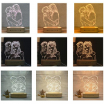 Kohandatud 3D &ouml;&ouml;lamp Customized single person