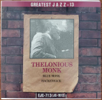 CD THELONIOUS MONK - Greatest Jazz-13 JC1613 Echo Industry C Jaapan Dž&auml;ss Kasutatud