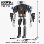 MOOXI Skibidi Tualettlaagri Komplekt MOC Klotsid M&auml;ng Super Titaan Boss Woofer TV Kaamera K&otilde;lar Sireen Mees Boss Ehitusklotsid Laste M&auml;nguasjad