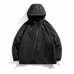 Streetwear meeste veekindel jakk 2025 s&uuml;gis uus hingav kalastus telkimine tuulekindel tuulejope jakid unisex meeste riided M must