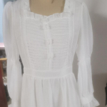 Prantsuse Valge Kleit Naiste Kevadine Vintage Printsessi-laadne Retro Vintage Seelik S