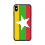 Coque iPhone &ndash; Drapeau Birmanie &ndash; iPhone XS Max &ndash; Souple &ndash; T&auml;ielik kaitse &ndash; Mitmev&auml;rviline