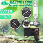 G5/8 w21.8 Akvaariumi CO2 regulaatori s&uuml;steem tagasil&ouml;&ouml;giklapiga, mulliloenduriga, magnetilise solenoidiga, s&uuml;sinikdioksiidi m&otilde;&otilde;turiga G5/8