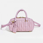 K&otilde;rgetasemeline lambanahast bowlingu k&auml;ekott, tikitud niidiga plisseeritud nahast v&auml;ike ruudukujuline kott, &uuml;he&otilde;larihmaga crossbody naiste kott 23*8*12cm