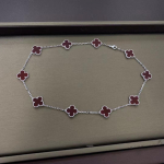 K&uuml;mne &otilde;iega kaelakee k&otilde;rge versioon &Otilde;nnelik neljaleheline ristik 10 &otilde;iega kaelakee Rangluukett Aahhat Naiste kaelakee