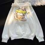 Naiste Mood Vabaaja Pikkade Varrukatega &Uuml;mara Kaelusega Kapuutsiga Pullover &Uuml;laosa Taskutega XL must