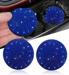 2 tk Bling Auto Tassihoidja Alus, 2,75 Libisemisvastane P&otilde;rutuskindel Universaalne Moodne Auto Alus 2 pcs sinine