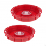 2 Pcs IBC Tank Lid Plastic cover and cap Fitting 163mm Red Water Liquid Storage