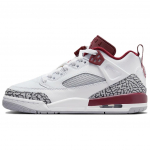 Air Jordan Spizike Low GS Team Red Laste tossud Valge Wolf-Grey Anthracite FQ3950-106 35.5