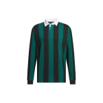 Adidas Go-To Varrukaga Rugby Polo S&auml;rk Triibuline V&auml;rviplokk Pikkade Varrukatega Meeste Polo S&auml;rgid Metsaroheline IQ2972 M