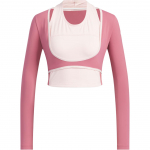 Adidas Future Style 2-in-1 T-s&auml;rk Spordiklassika Pullover Pikkade varrukatega T-s&auml;rk Naiste Topid Liivakarva roosa JN3495 S