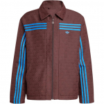 Adidas Originals 70ndad FW24 Tr&uuml;kitud T&otilde;mblukuga Mugav Pikkade Varrukatega Ameerika Vintage Jakk Meeste Jakk Tume Pruun JN5958 S