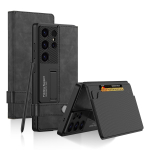 Samsung S25Ultra Mobiiltelefoni Nahast &Uuml;mbris Klapp-mobiiltelefoni &Uuml;mbris Rahakott Kaardihoidja S25U Toestusega Kaitse&uuml;mbris SM-S24Ultra black