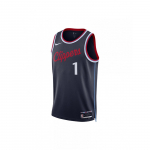 Nike Icon Edition NBA LA Clippers Swingman Harden Korvpallis&auml;rk 2024/25 Hooaeg Pehme Mugav Nahas&otilde;bralik Unisex s&auml;rk Must FQ4702-422 M