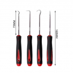 4 tk korja ja konksu komplekt auto &otilde;litihend/O-r&otilde;nga tihend tihendikork konksu t&otilde;mmitsa eemaldaja rehvikivi puhastamine auto hooldust&ouml;&ouml;riistad punane