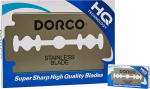Dorco asendus Dorco NEW PLATINUM ST300 ST-300 kahepoolsed terad, 100 tk pakis (200 &uuml;hepoolset tera), Sirge, kahe teraga, &uuml;he teraga raseerija, blue