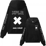 2025 uus Xplr kapuutsiga s&auml;rk Sam ja Colby Chainlink Merch s&uuml;damekujulise prindiga spordir&otilde;ivad meeste ja naiste pika varrukaga pullover S