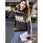 Mocana Women's Fair Isle Long-Sleeve Sweater One Size