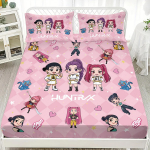 3 tk K-Pop Deemonik&uuml;ttide Prindiga Servadeta Voodilina Komplekt Mitmes Suuruses Pehme Voodikate Magamistoa Voodipesu Kaunistus Masinpestav 90x191cm