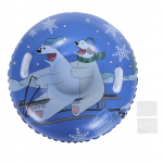 36-tolline t&auml;ispuhutav lumetuubikelk paksendatud p&otilde;hjaga lastekelk k&auml;epidemetega 2 paranduslappi talviseks v&auml;li-kelgutamiseks sinine