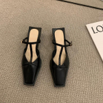 2024. aasta suvine naiste muulad, sussid, mood, madalad kandilised varbad, slaidid, &otilde;uekleit, sandaalid, naiste sandaalid 36 must