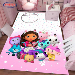 Disney Gabbysi nukumaja vaip, vaip elutuppa magamistuppa, diivanile k&ouml;&ouml;ki uksematt dekoratiivmatt, laste libisemiskindel p&otilde;randakate vastupidav matt, kingitus 70x100cm (28x39in)