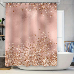 L&auml;ikiv Roosa S&auml;tendav Du&scaron;ikardin Kuldse Fooliumiga Reljeefne Vannitoa Kaunistused K&uuml;lalistepeoks Pulmadeks Fuchsia 90x180cm
