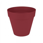 ELHO lillepott Loft Urban &uuml;mmargune ratastega - Punane - &Oslash; 48,5 x K 45 cm - V&auml;litingimustesse - 100% taaskasutatud punane