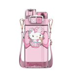 520ml Sanrio Hello Kitty Plastikpudel Kahekordne Joogitass My Melody &Otilde;pilased Multikas Veepudel Kuromi Tritan Veetass Lastele 520ml white